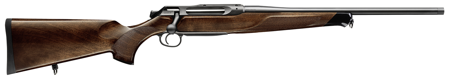 Sauer 80117094 505 Lux Full Size 308 Win 3+1 22" Matte Blued Threaded Barrel, Matte Blued Saddle Mount Steel Receiver, Grade 5 Wood Fixed Stock