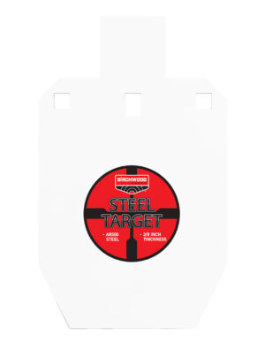 Birchwood Casey BC-47661 Pistol/Rifle Black/Red/White Steel Silhouette 0.38" Thick Hanging