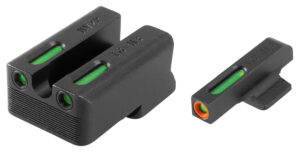 TruGlo TG13NV3PC TFX Pro Black | Green Tritium & Fiber Optic Orange Outline Front Sight Green Tritium & Fiber Optic Rear Sight