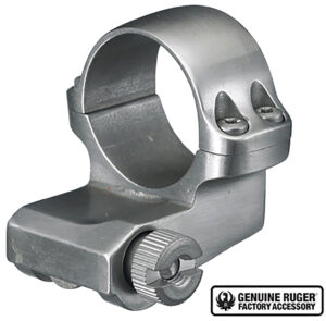 Ruger 90288 4KO Offset Scope Ring  Silver 1" Medium