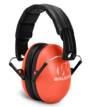 Walker's GWPYWFM2COR Folding Muff 23 dB Over the Head Coral/Black Polymer Fits Youth/Women
