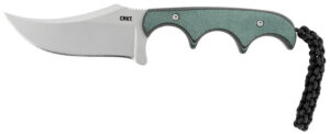CRKT 2379 Minimalist Persian 2.76" Fixed Recurve Plain Bead Blasted 8Cr13MoV SS Blade/Green Contoured Resin Infused Fiber Handle Includes Lanyard/Sheath