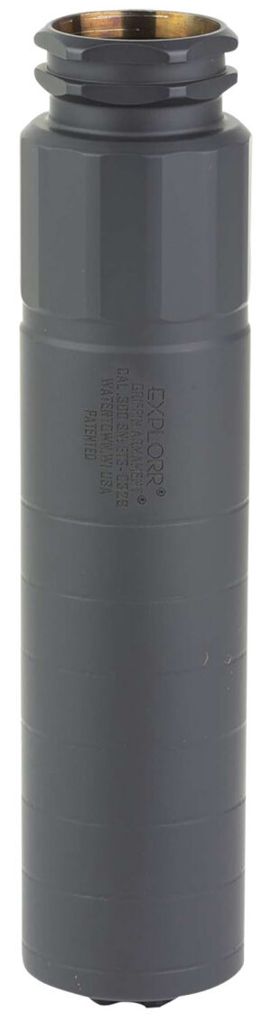 Griffin Armament GAET3W Explorr 30 Cal (7.62mm) Rated Up To 300 Win Mag, 6.50" L, Black Stainless Steel, 5/8"-24 tpi Taper Mount EZ Brake