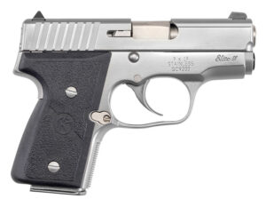 Kahr Arms M9098A MK Elite 9mm Luger Caliber with 3" Barrel, 6+1 or 7+1 Capacity, Overall Polished Stainless Steel, Serrated Slide & Textured Wraparound Black Nylon Grip
