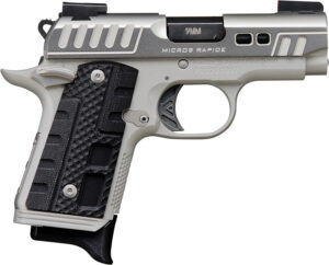 Kimber Mfg.,inc 3300223 Micro 9 Rapide Black Ice 9mm 7+1 3.15" Silver/Grey KimPro II Black G10 Grip