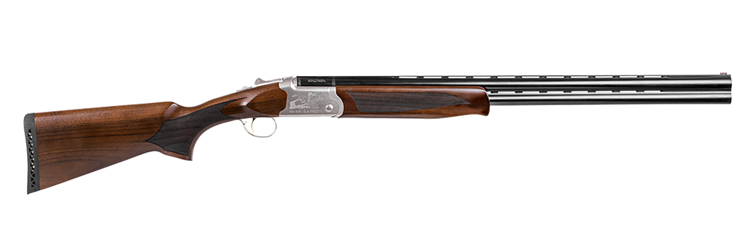 Girsan Balikli Blue Label 410 Bore Break Open 2.50" 2rd 26" Blue Polished Over/Under Vent Rib Barrel, Engraved Silver Aluminum Receiver, Fixed Turkish Walnut Stock, 5 Mobil Chokes