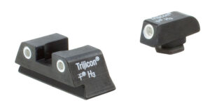 Trijicon 600777 Bright & Tough Night Sights Green/Tritium White Outline Front Sight-Green/Tritium White Outline Rear Sight Glock 42/43 Small Frame