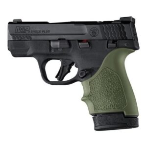 Hogue HandAll Beaver Tail Handgun Grip Sleeve S&W M&P 9 Shield Plus OD Green