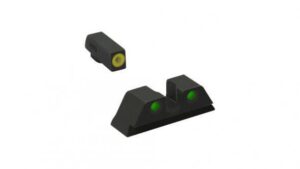 Meprolight ML41770 Hyper-Bright Yellow Ring Front/Green Rear Sights for S&W M&P Shield Shield Plus (Not EZ Models)