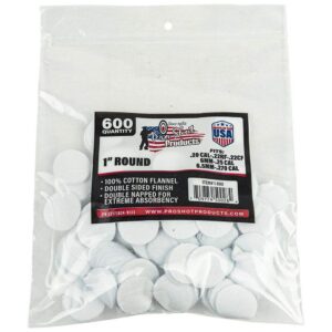 Pro-Shot 1" Round 100% Cotton Patches 600/ct