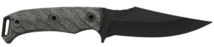 HALF FACE BLADES TOSAHWI 4" BLADE, 8.1"OA, CPM S45VN STEEL, ARMORY BLK, GRAY MICARTA GRIP