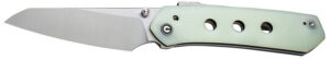 Civivi Knives C22036-2 Vision FG  3.54" Folding Tanto Plain Satin Nitro-V Steel Blade, Natural G10 Handle