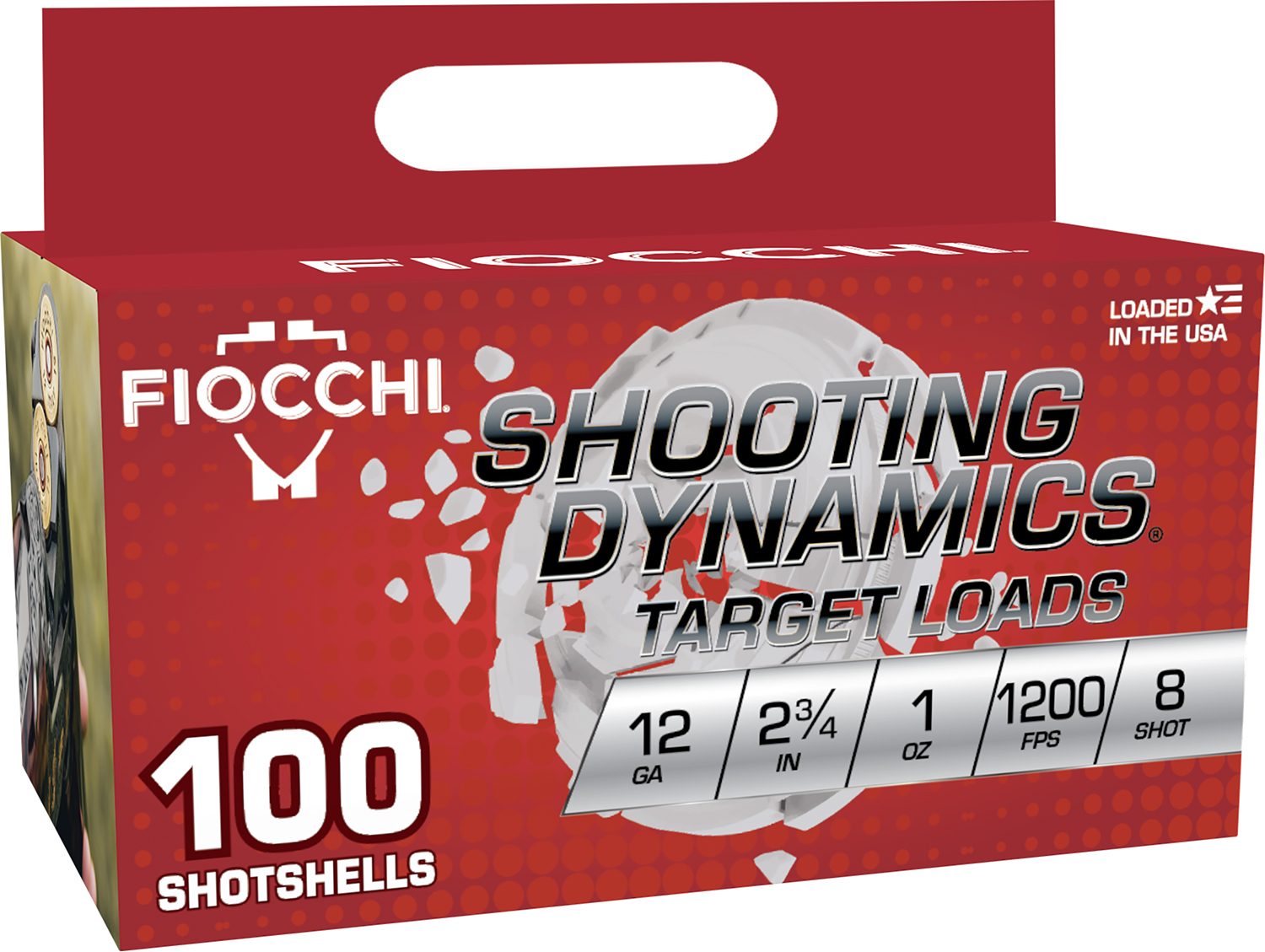 Fiocchi 12SDB18 Shooting Dynamics 12Gauge 2.75" 1oz 8Shot 100 Per Box/2 Case