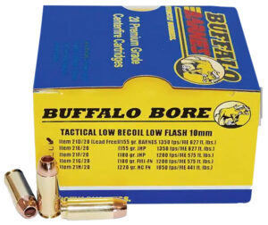 Buffalo Bore Ammunition 21D20 Buffalo-Barnes Strictly Business 10mmAuto 155gr Barnes TAC-XP Lead Free 20 Per Box/12 Case