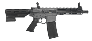ATI ALPHA MAXX 5.56 PISTOL 7.5" BBL 7" HG, SNIPER GREY, PARBRACE, FLIP UPS, 1-30RD