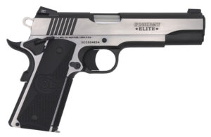 Colt Mfg O1070CE 1911 Combat Elite Government 45 ACP 5" 8+1 Overall Two-Tone Elite Finish Stainless Steel Frame & Slide with Half Checkered & Scalloped Black G10 Grip & Night Sights