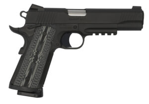 Colt Mfg O1080RGCCU CCU Rail Government 45 ACP 8+1 5" Stainless National Match Barrel, Matte Black DLC Serrated Stainless Steel Slide & Frame w/Picatinny Rail Black Scalloped G10 Grip, Ambidextrous
