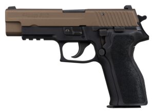 Sig Sauer E26R9BSSFBZ P226 Freedom Limited Edition Full Size 9mm Luger 15+1 4.40" Black Carbon Steel Barrel, Bronze Cerakote w/Freedom Engraving Stainless Steel Serrated Slide, Black Anodized Aluminum